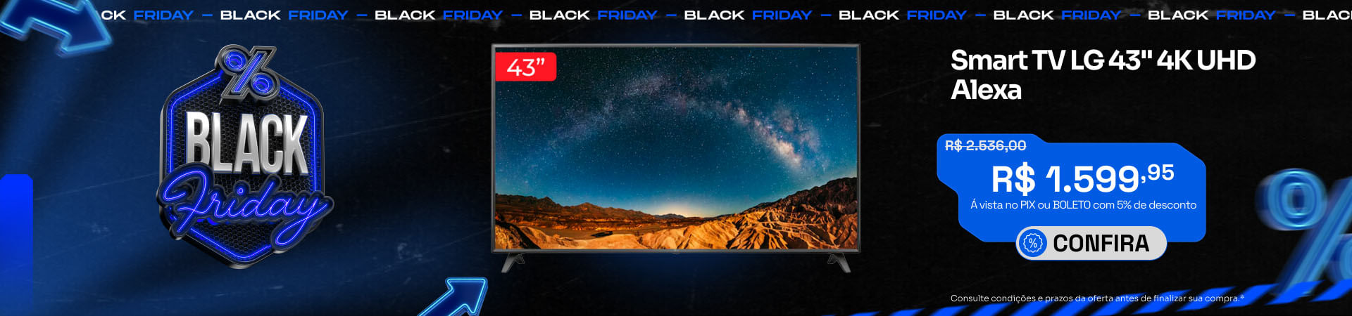 Banner Desk - Smart TV LG 